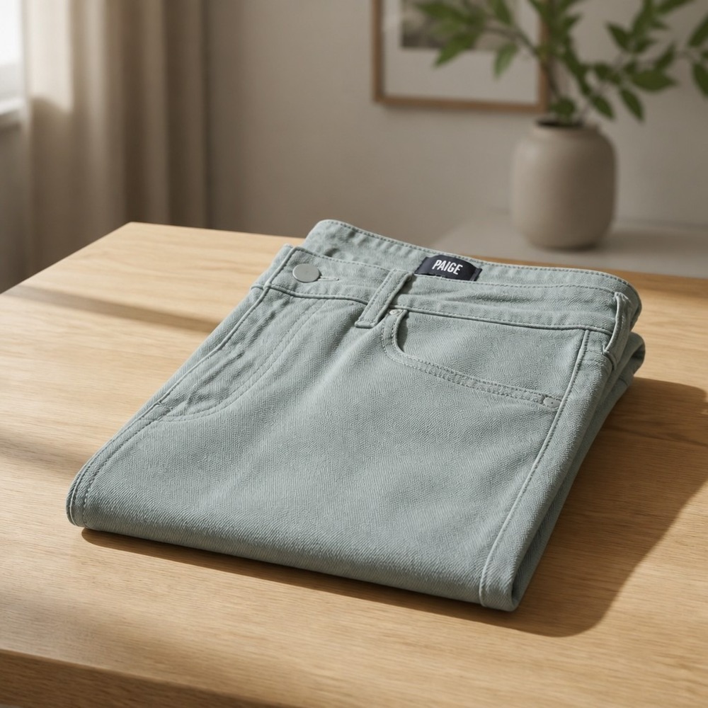PAIGE Federal Slim Straight Men's Pants in Sage Green 33x33 (Tie Dye Effect)